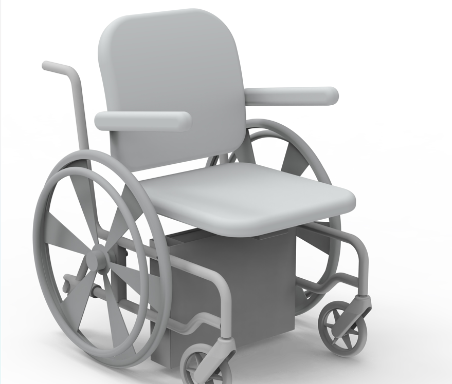 Assisted lifting wheelchair